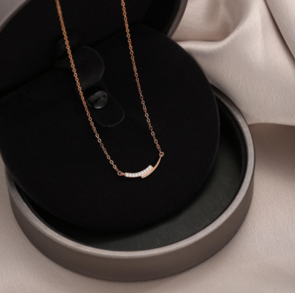 여성 14k 목걸이 로즈골드 목걸이 스마일 데일리목걸이 기념일 선물