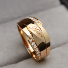 14k 18k 로즈골드 반지 패션반지 럭셔리 커플링 R107