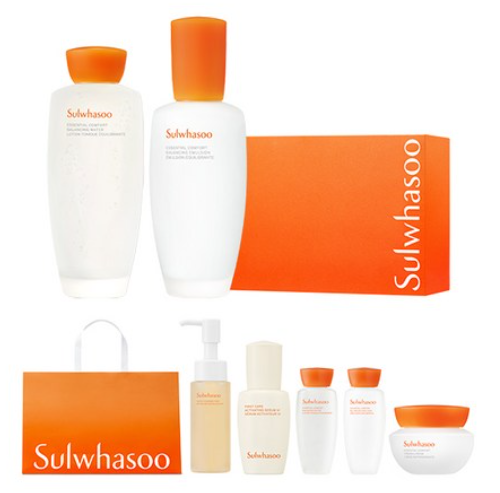 설화수 자음수 150ml + 자음유액 125ml + 순행클렌징폼 50ml + 윤조에센스 8ml + 자음수 15ml + 자음유액 15ml + 탄력크림 5ml + 쇼핑백세트