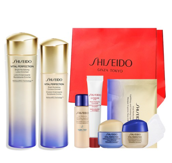 시세이도 바이탈 퍼펙션 기초화장품 2종 세트 + 쇼핑백